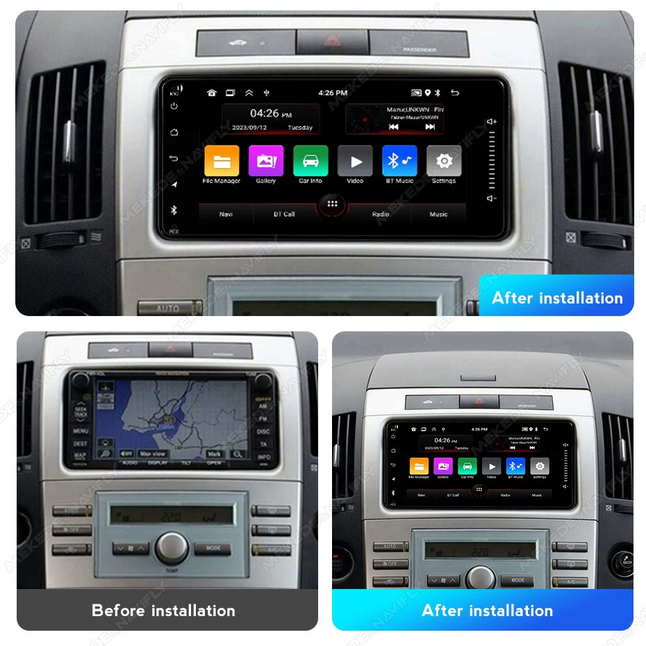 Подходящий к 7-дюймовому Toyota Общая машина ультра-тонкая 8227 Toyota Corolla Toyota Cross -для Android навигационные приборы