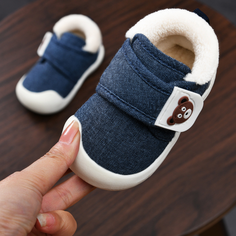 学步鞋男宝宝鞋子春秋季0一1-2岁婴儿鞋软底婴幼儿女冬款加绒棉鞋