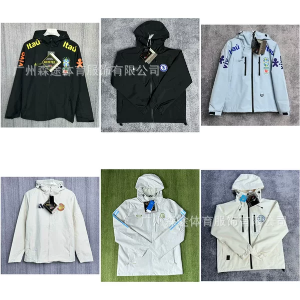 2025 New Football Jacket Brazil Santos Neymar Same Style Windbreaker High Quality Jacket