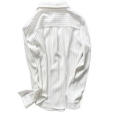 韩轻熟竖条纹衬衫女设计感小众洋气衬衣宽松职业气质垂感雪纺外穿