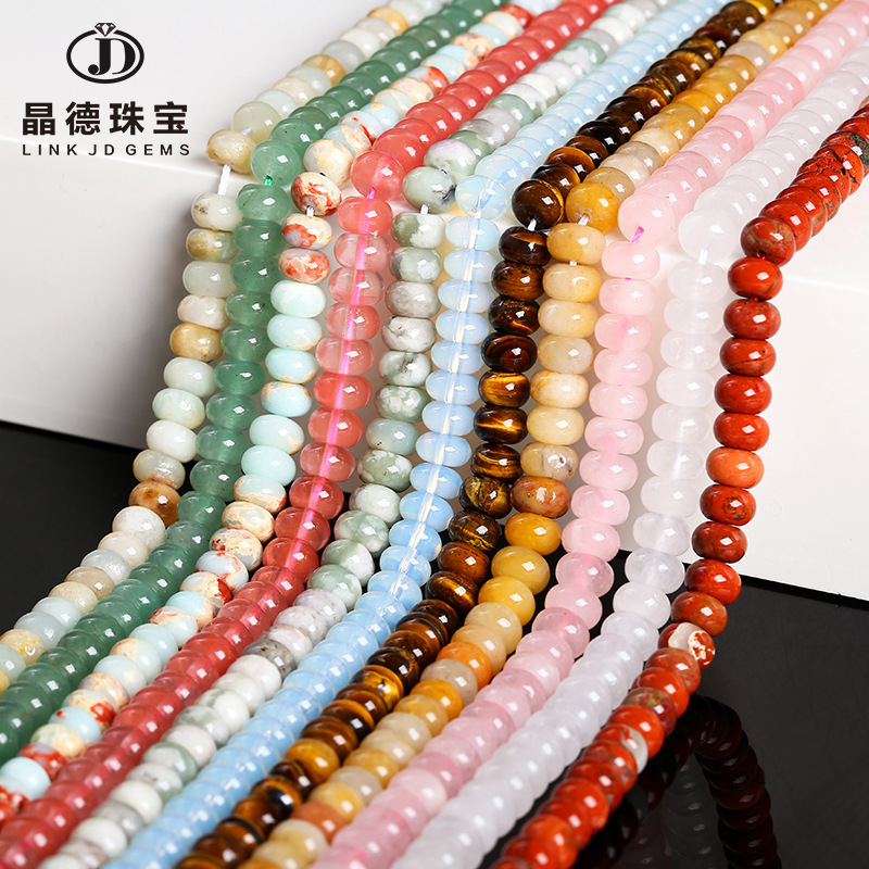 8*5mm Natural Stone Chalcedony Abacus Beads Loose Beads DIY Jewelry Accessories Agate Spacer Positioning Beads Semi-Finished Products Wholesale 8*5mm Natural Stone Chalcedony Abacus Beads Loose Beads DIY Jewelry Accessories Agate Spacer Positioning Beads Semi-Finished Products Wholesale