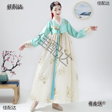 1亮片大摆裙传统宫廷古装韩服女民族服装舞蹈演出服套装麦太保