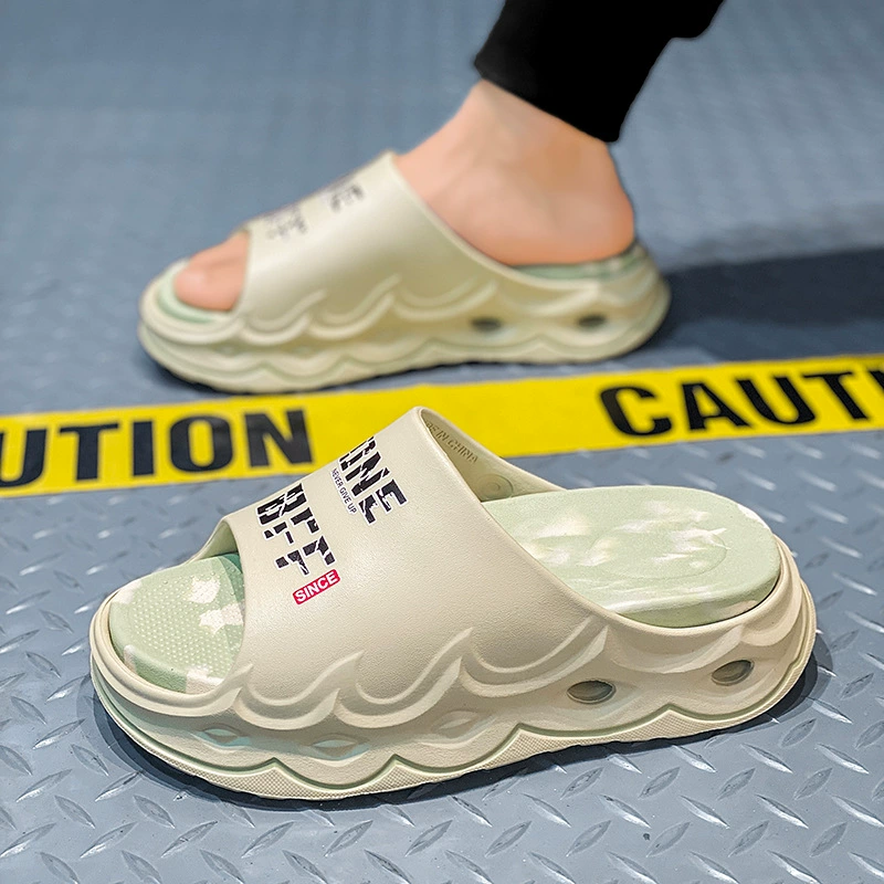 Тапочки мужские, летние парные, уличная одежда, спортивные тапочки, нескользящие пляжные сандалии на толстой подошве, женские сандалии