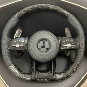 Suitable for Mercedes-Benz carbon fiber 809 steering wheel modification with AMG forged pattern, can be upgraded for all Mercedes-Benz models, installation included