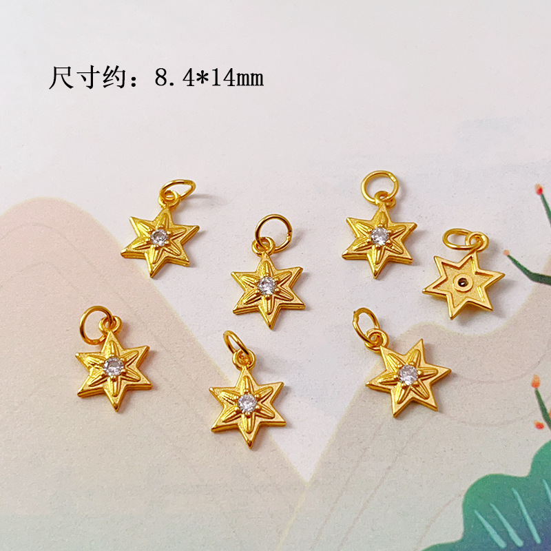 DIY Accessories S925 Silver Gold-Plated Small Drop Necklace Pendant Bracelet Charm Bead Spacer Loose Beads Jewelry Materials