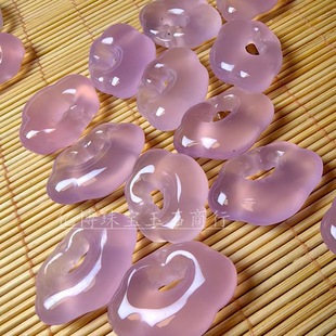 Natural Agate Chalcedony High Ice Pendant Pendant for Men and Women Chalcedony High Ice Pink Purple Xiangyun Lock Wholesale