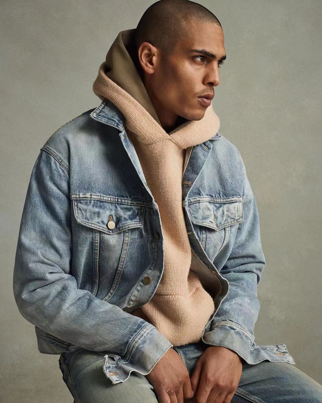 Men's Clothing heavy washed distressed denim jacket for men and women bf hip hop high street loose coat jacket_viptrois.com
