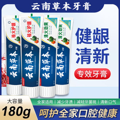 Yunnan herbal toothpaste wholesale 180g Panax notoginseng Chinese herbal medicine mint flavor fresh breath removal home packaging manufacturer