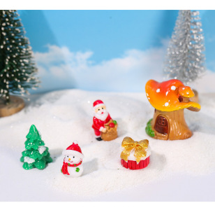 New Christmas Gift Box Christmas Micro Landscape Snow Landscape Accessories Santa Claus Resin Ornaments