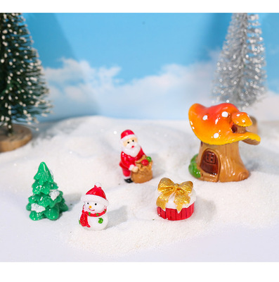Рождественская новая подарочная коробка Рождество Микро -пейзаж снежный ландшафт аксессуары
