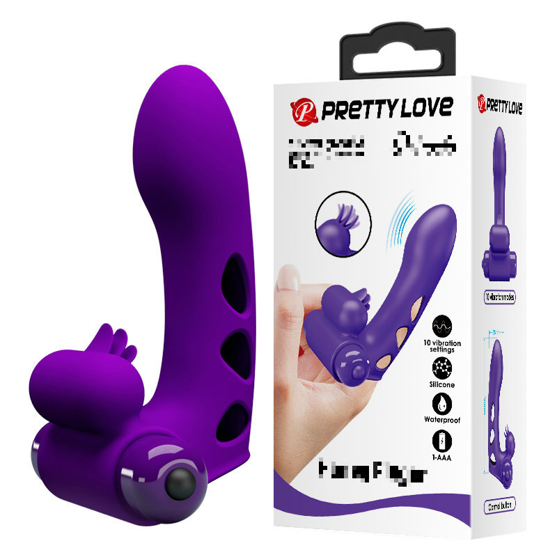 Pile Patila Vibrating Finger Sleeve Silicone 10 Frequency Vibration Uses 1 AA Battery 14836_voghion.com