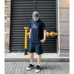 特定生地山系Montアルファベット山脈プリント屋外速乾機能性半袖tシャツ男女