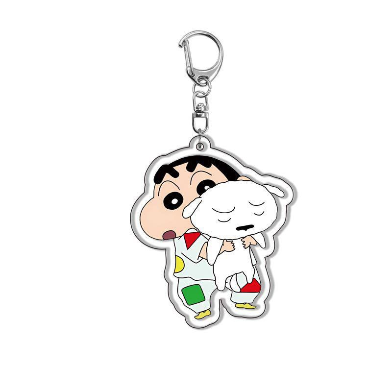 Crayon Shin-Chan Animación Periférico Nohara Shinsuke Xiaokui Xiaobai Nini Colgante de llavero de acrílico entre vientos