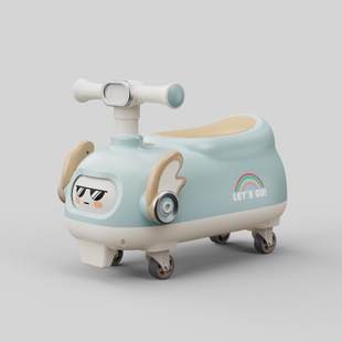 Children's Anti-Rollover Scooter for Ages 1-3, Rocking Car, Little Elephant Peanut Car, Rideable Twist Car, Multifunctional Scooter