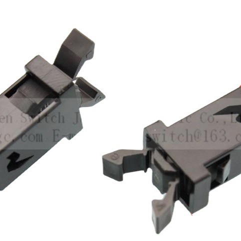 优质带锁式塑胶式门锁开关 批发自锁型钩仔门扣开关,钩针门扣开关