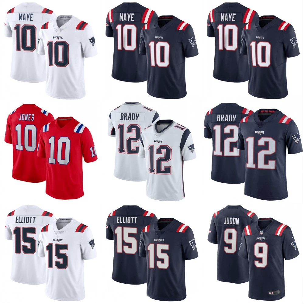 Оливковые шаровые костюмы вышитые трикотажные изделия Patriots оптом Patriots 12 # BRADY 10 # MAYE #15