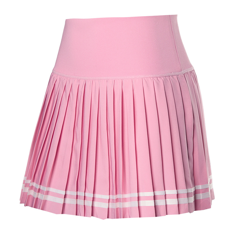 Vesta de tenis de mujer secado rápido vestido deportivo de fitness yoga bádminton cinturón forrado vestido corto de moda plegado image 14