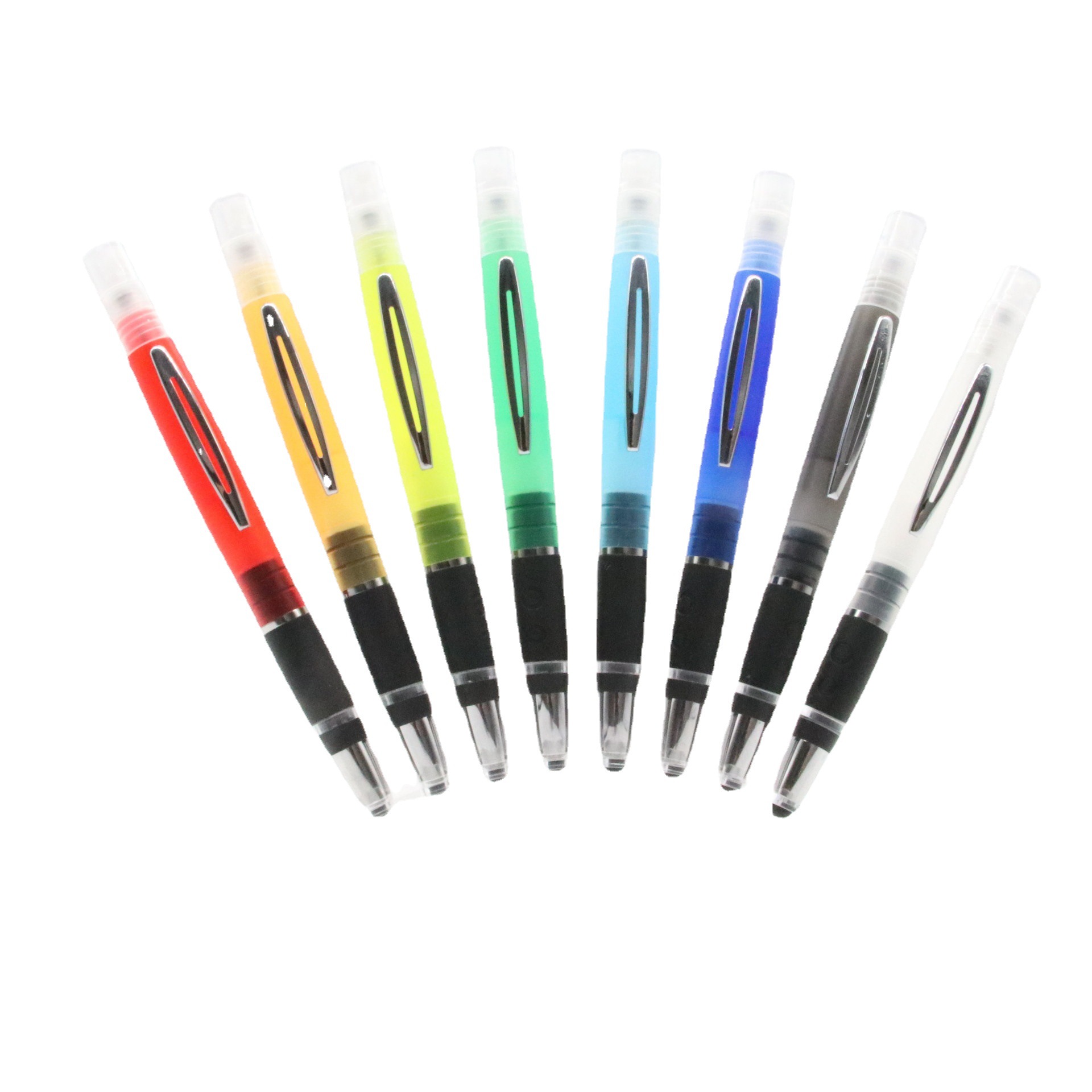 Pluma de spray de plástico pluma de perfume de 3ml pluma de bolígrafo táctil dos en uno sub-botella pluma táctil publicidad promocional