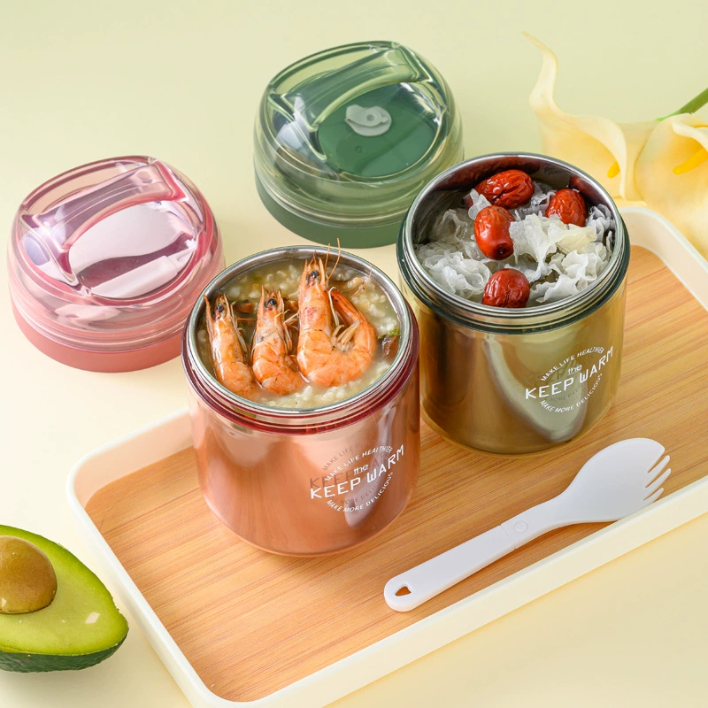 304 Изолированная чашка для завтрака из нержавеющей стали с соломенной крышкой Ложка офисный работник детская специальная чашка для молока с соевым молоком портативная