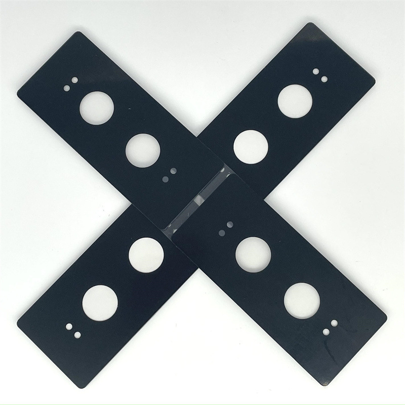 定 制丝印加工黑色边框PMMA透明视窗保护液晶屏镜片CNC精雕外形