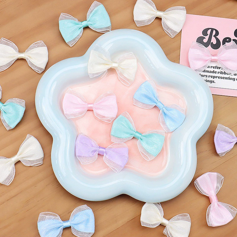 Корейский стиль, двухслойная пряжа, юбка с бантом, украшение, детская мини-заколка с бантом, аксессуары для сумки, аксессуары