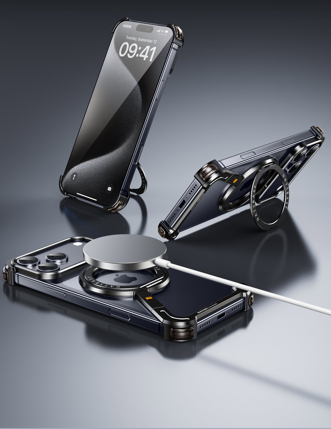 Ốp lưng iPhone 16 Pro Max từ tính kim loại chống rơi 360 độ — Vỏ Z 360 ° Vỏ kim loại xoay [đen], Vỏ Z 360 ° Vỏ kim loại xoay [tím], Vỏ Z 360 ° Vỏ kim loại xoay [Vàng sa mạc], Vỏ Z 360 ° Vỏ kim loại xoay [màu cam] chi tiết 7