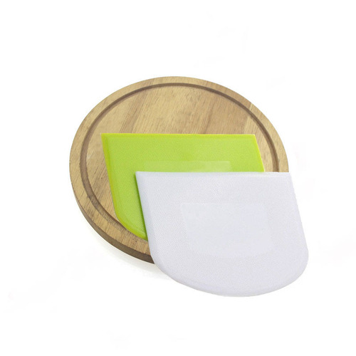 Factory Wholesale Amazon Plastic Scraper Soft and Durable Dough Cutting Dual-Purpose Cake Cream Dough Scraper