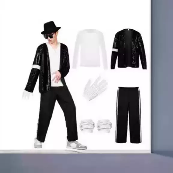 欧美奇幻迈克尔杰克逊演出服男女款杰克逊模仿服装套装明星同款