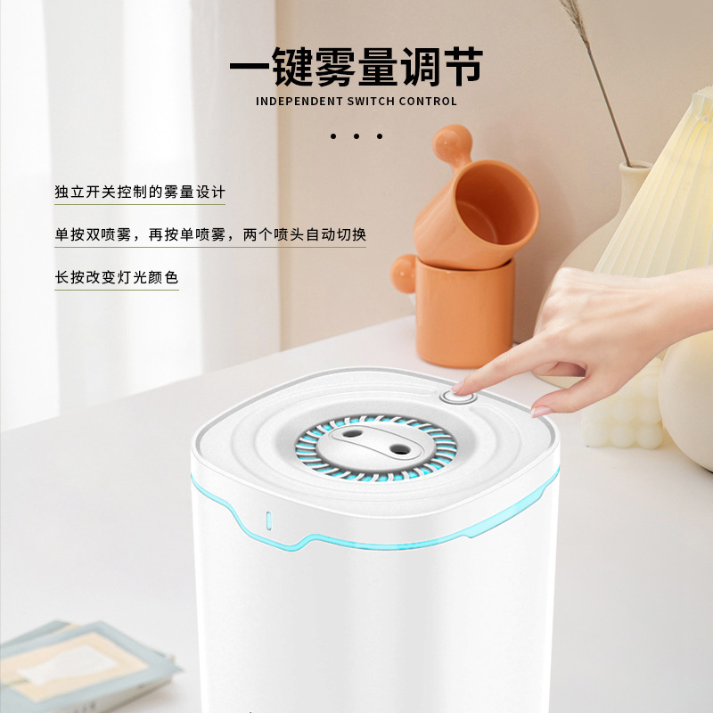 新しいクロスボーダー2Lダブルスプレー加湿器USB大容量家庭用加湿器サイレント寝室オフィス加湿器|undefined
