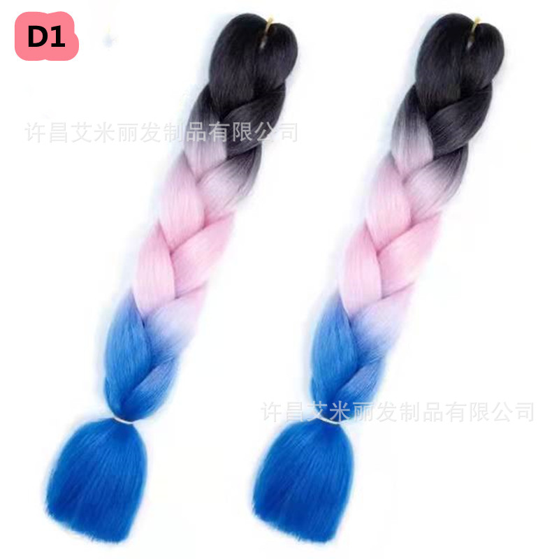 Trenzas africanas con cabello rosa渐 – materiales de alta temperatura, estilo boxeador