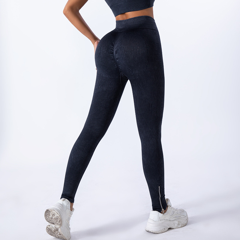 Transfronterizo Europa y América sin costuras esmerilado ropa de yoga de cuatro piezas conjunto deportivo mujer antichoque yoga sujetador de acondicionamiento físico calcetín de calcetín