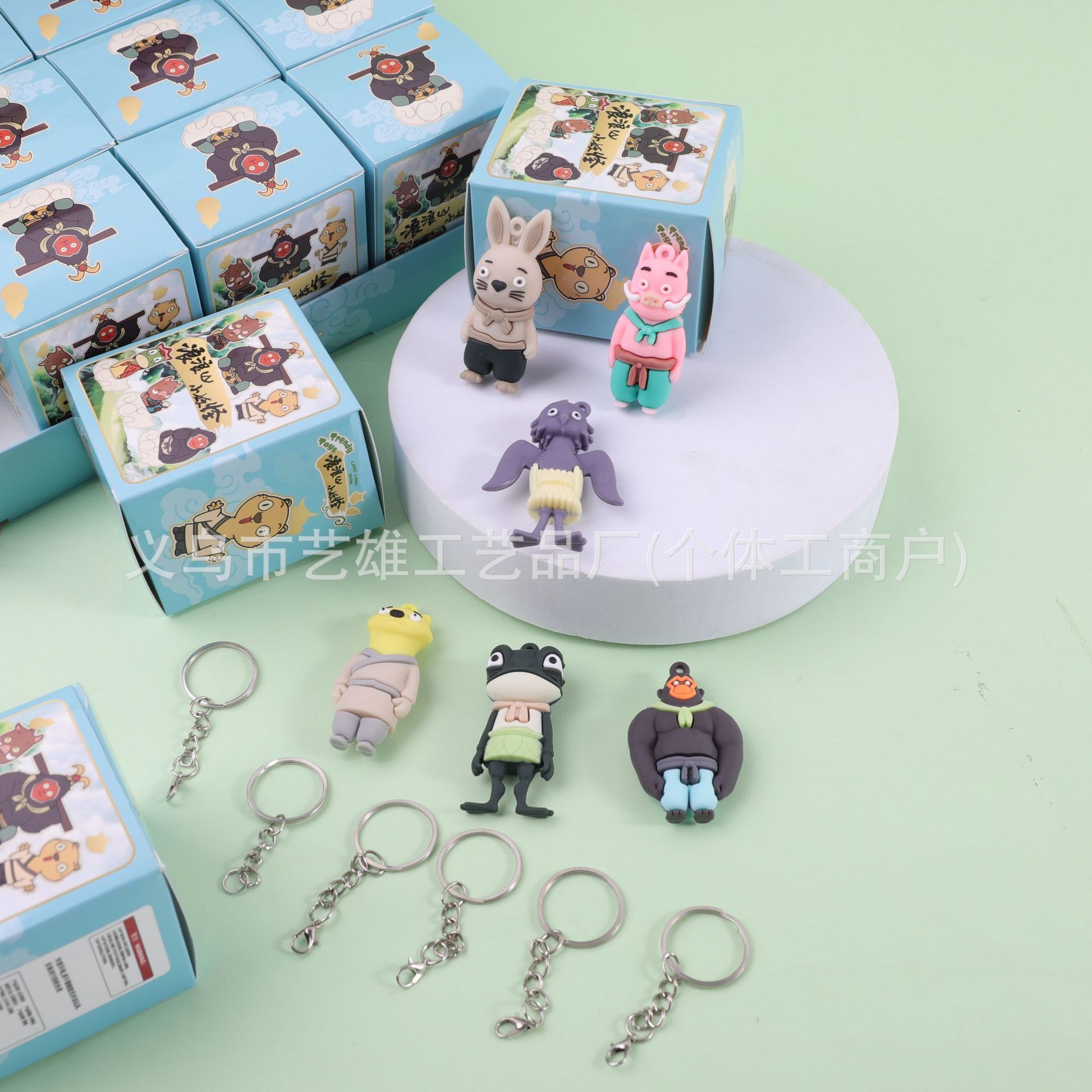 Langlangshan leprón llavero caja ciega decoración de escritorio adornos de regalo adornos de mano muñeca de oficina fábrica directa