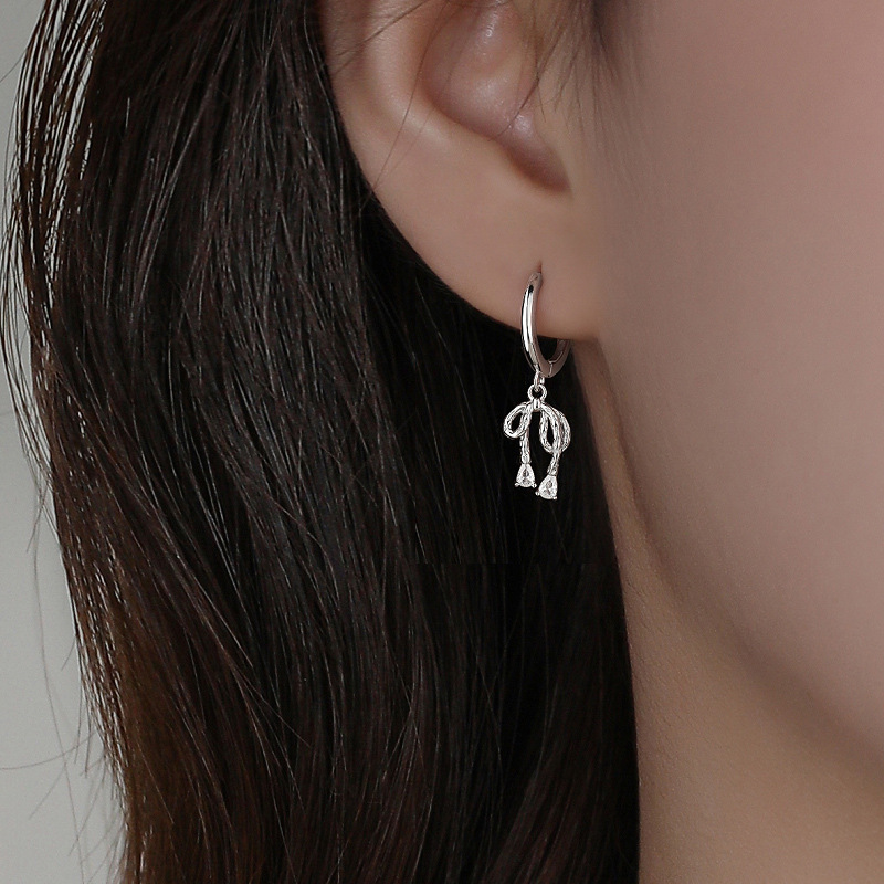 Bow Tassel Earrings for Women Niche Design High-End Earrings 2025 New Stylish Elegant Fashion Earrings