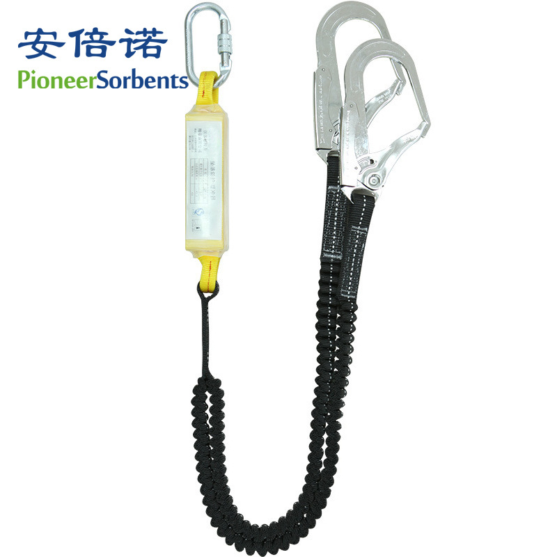 高空作业安全带单双大钩施工弹力绳防坠落缓冲包安全绳电工保险带