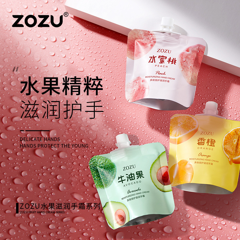 ZOZU Fruit Hand Cream Series, hidratante, anti-agrietamiento, cuidado de la piel, otoño y invierno, crema de manos pequeña y alta calidad facial
