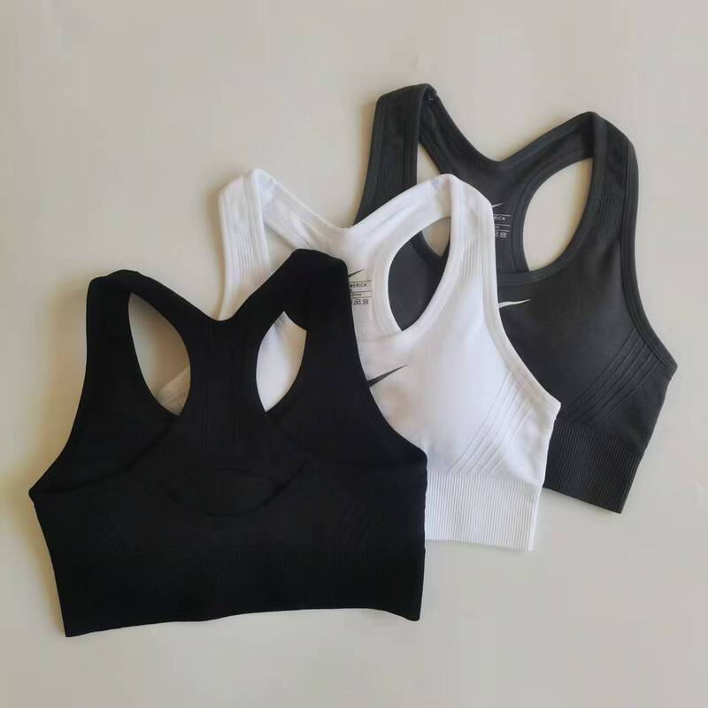 Foreign Trade Women's Shockproof Running Sports Bra Quick-Drying Push-Up Yoga Vest Fitness Training Sportswear Dropshipping