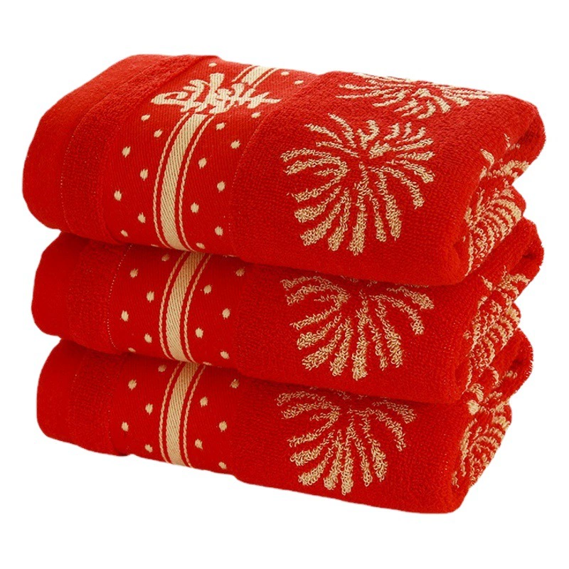 Хлопковый жаккард большой красный поздравление с днем рождения