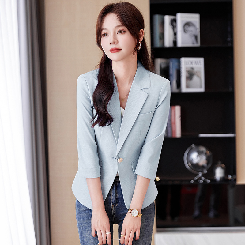 Business wear small suit jacket women's spring 2024 new fashion elegant slim fit small casual suit
