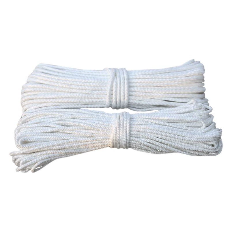 Оптовая Продажа с фабрики нейлоновая веревка одежда вязка веревка палатка веревка нейлоновая рыболовная веревка белый сердечник плетеный Канат