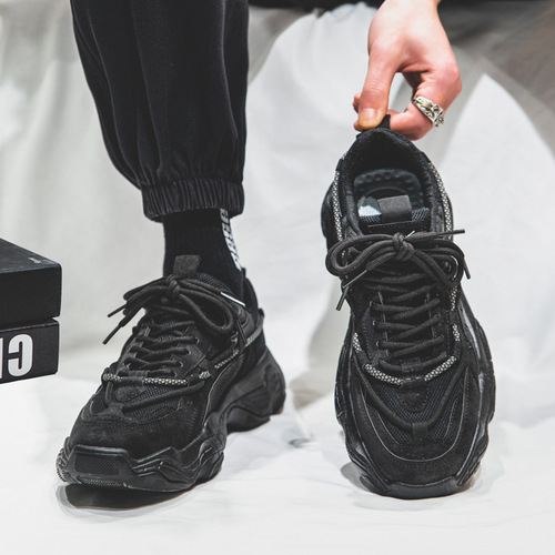 2025 Spring and Autumn Men's Shoes, Sports, Construction Site, Durable, Wear-resistant, Thick Sole, Tire Labor Protection, Work, Versatile, Daddy Trendy Shoes