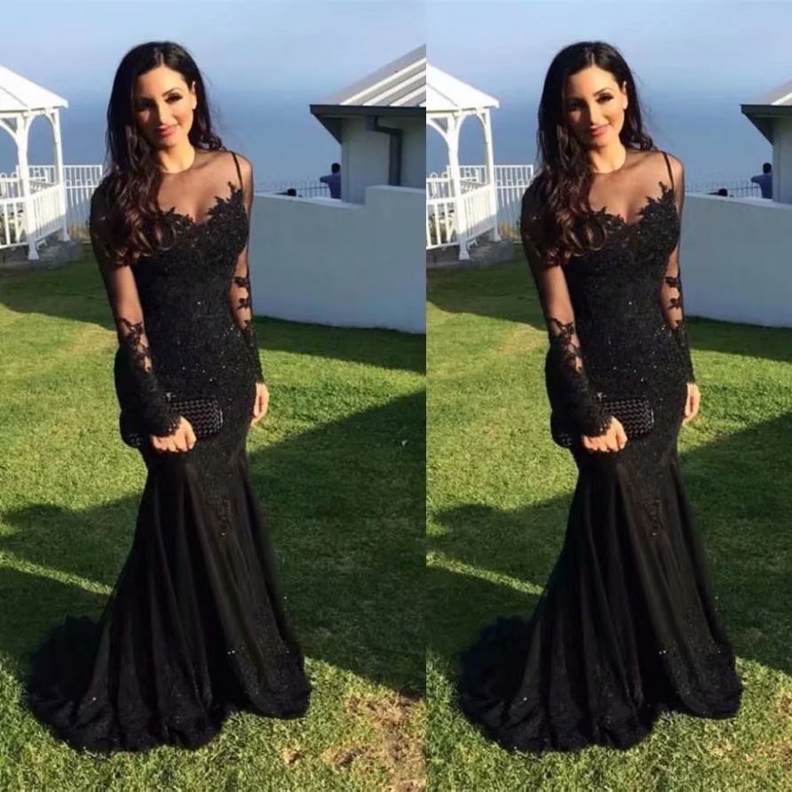 El comercio exterior de Europa y América Amazon AliExpress deseo de las mujeres vestido de noche de encaje largo elegante vestido de temperamento cola de pez