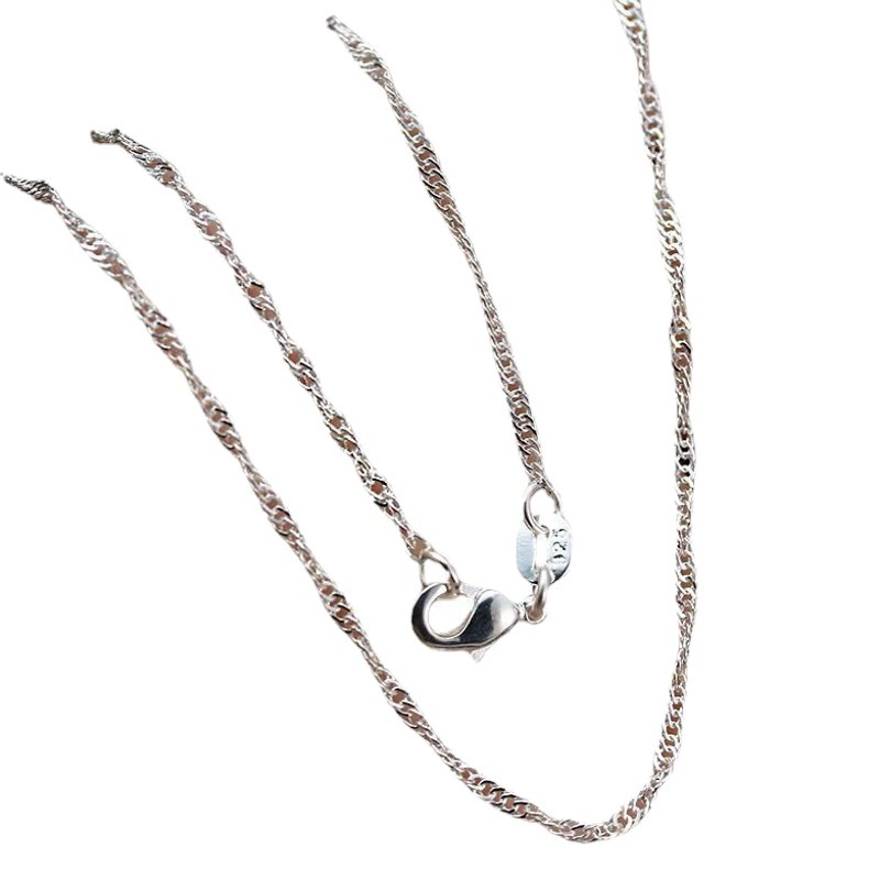 Виш трансграничный источник Европейские и американские серебряные ожерелья ювелирные изделия женские водяные волны цепи подвески короткие ключицы ожерелье