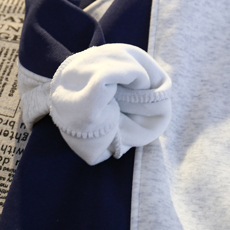 Felpa con cappuccio, manica raglan, stampata con lettere in stile americano, spessa e foderata in pile, patchwork, color-block, alla moda_voghion.com