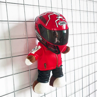 helmet bear AGV motorcycle – Motosiklet dəbilqələri - height-28cm-watermelon-red-red-skin-bear-shoei-red-ant-upgraded-tail-wing