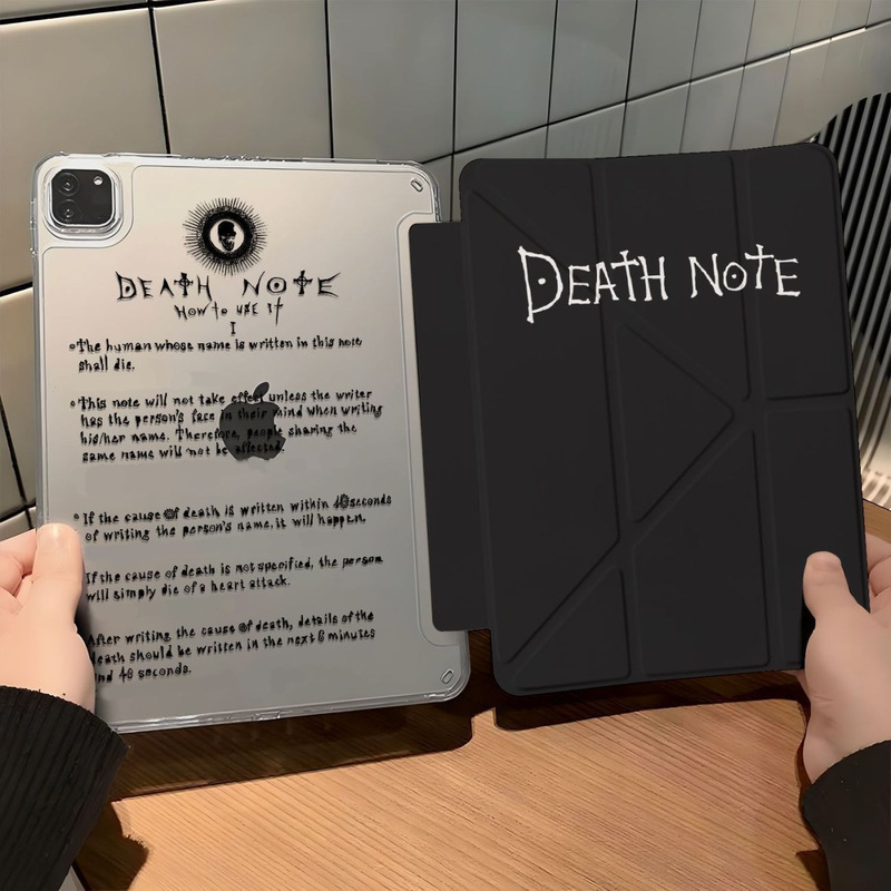 Death Note-Themed Case for Apple iPad Tablet Pro11 with Pen Slot Air5/6 Ipad10.2Y Foldable 10Th Generation