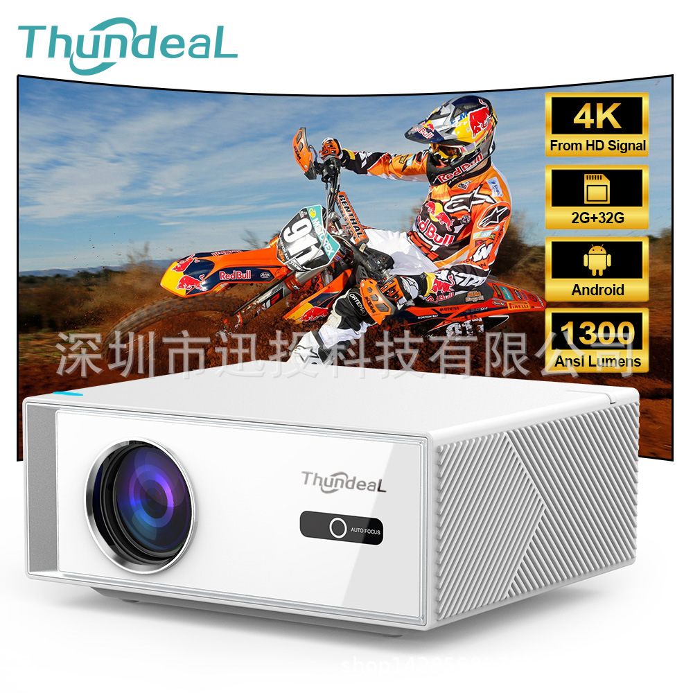Td95W Projector 4K Video Full Hd 1080P Android Wifi 2g 32g Portable Beam Projector