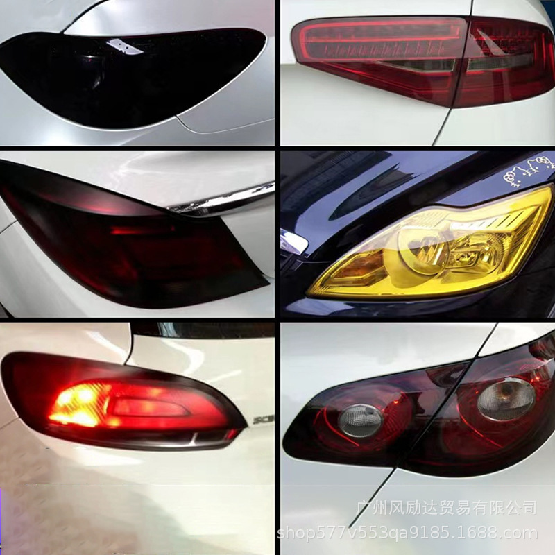 Car Chameleon Light Film, Headlight Color Changing Film, Blackened Tail Light Film, Motorcycle Translucent Fog Light Film, Car Light Protective Film