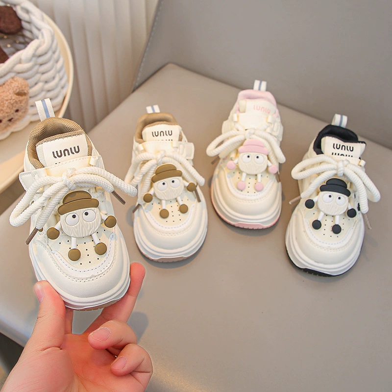 2025 весна и осень новая детская повседневная обувь для девочек корейские спортивные кроссовки для мальчиков маленькие белые туфли для девочек