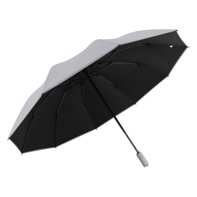 Paraguas reverso automático para hombres y mujeres de doble uso reverso plegable fuerte a prueba de rayos UV a prueba de sol paraguas a prueba de sol