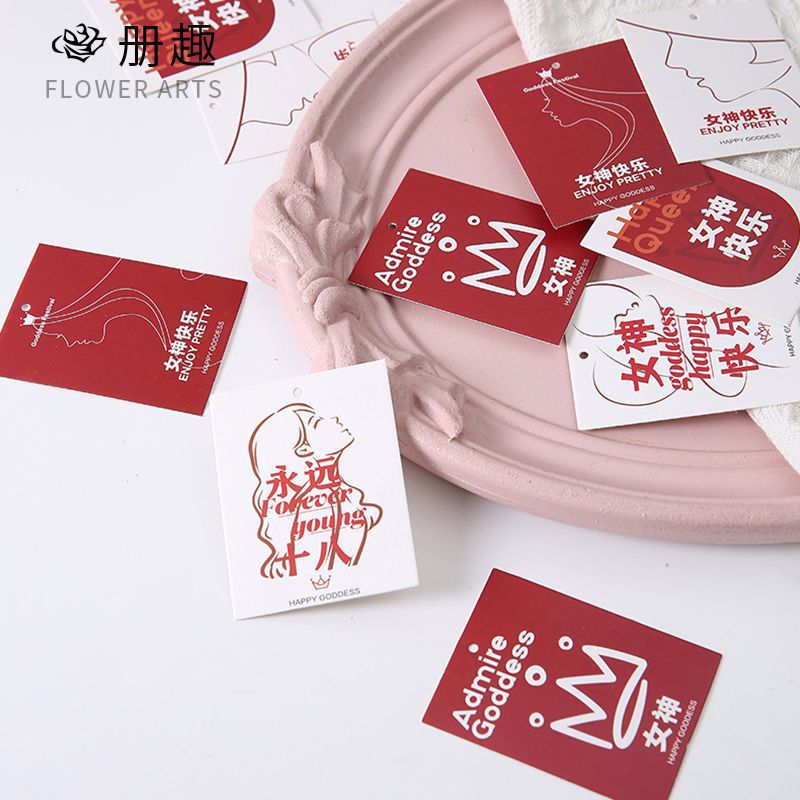 Día DE LA MUJER ins tarjeta Queen's Day Tulip Flower bouquet Día DE LA MUJER regalo bendición pequeña tarjeta colgante flor